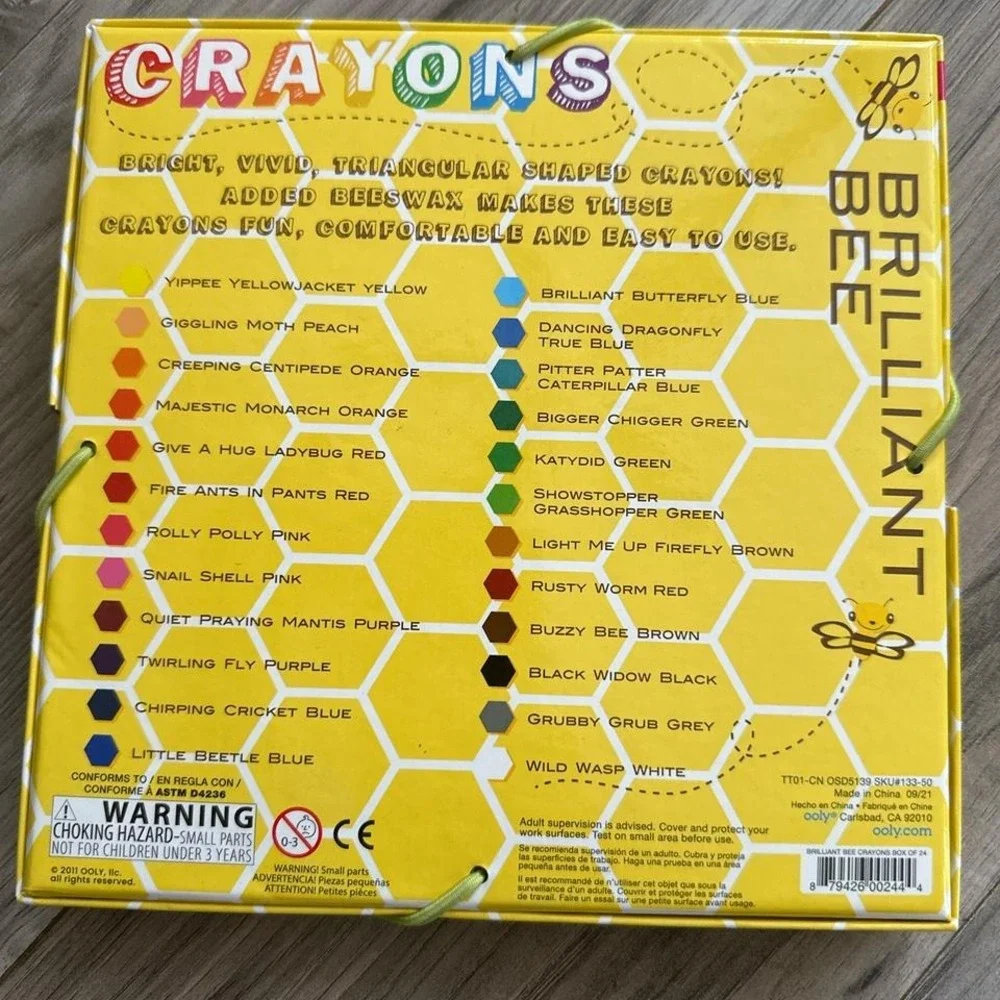 New OOLY 24 Brilliant Bee‎ Crayons
